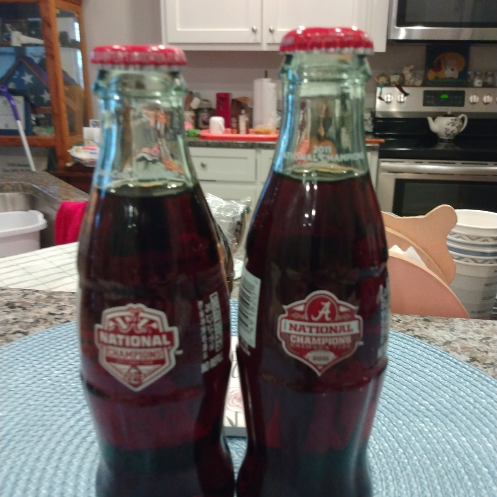 2011 & 2015 Alabama National Championship Coke Bottles
